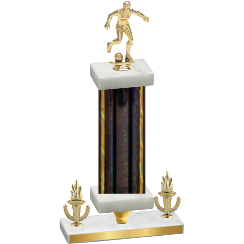 Premium Single Black Glacier Victory Soccer Trophy