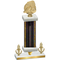 Premium Single Black Glacier Victory Soccer Trophy