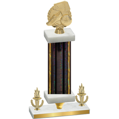 Premium Single Black Glacier Victory Soccer Trophy
