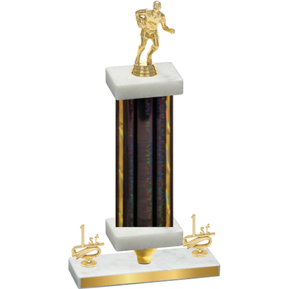 Premium Single Black Glacier First Place Rugby Trophy
