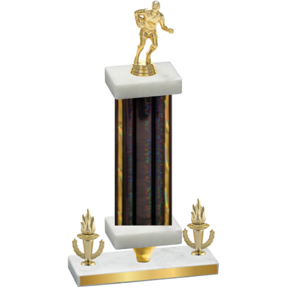 Premium Single Black Glacier Victory Rugby Trophy