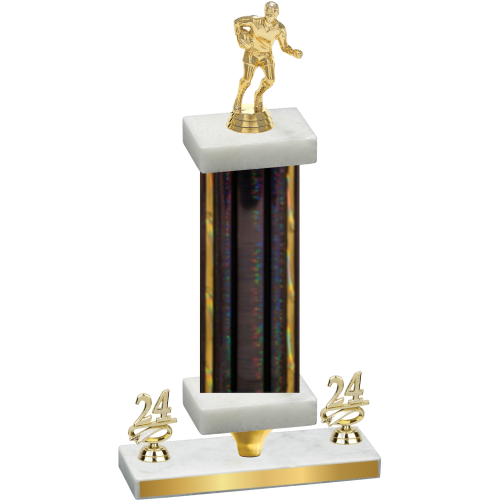 Premium Single Black Glacier Year Rugby Trophy