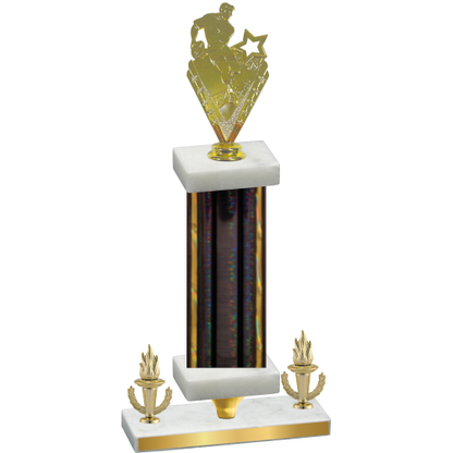 Premium Single Black Glacier Victory Rugby Trophy