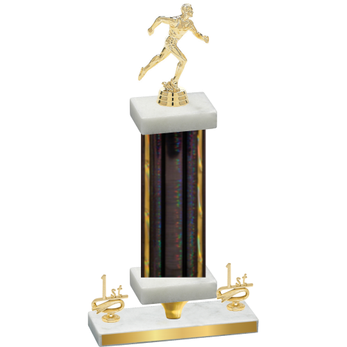Premium Single Black Glacier First Place Running Trophy