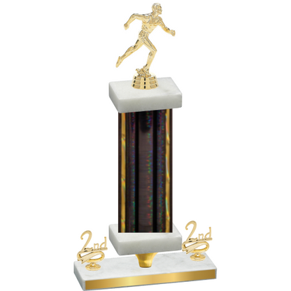 Premium Single Black Glacier Second Place Running Trophy