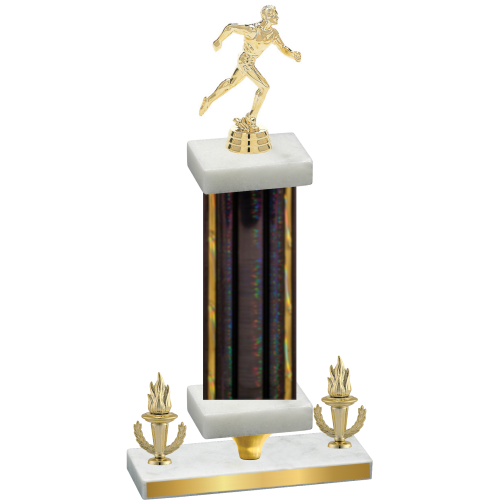 Premium Single Black Glacier Victory Running Trophy