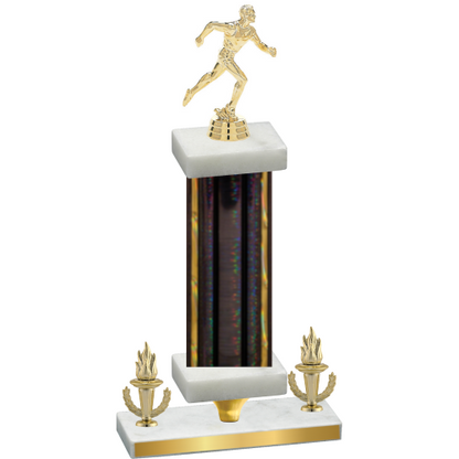 Premium Single Black Glacier Victory Running Trophy