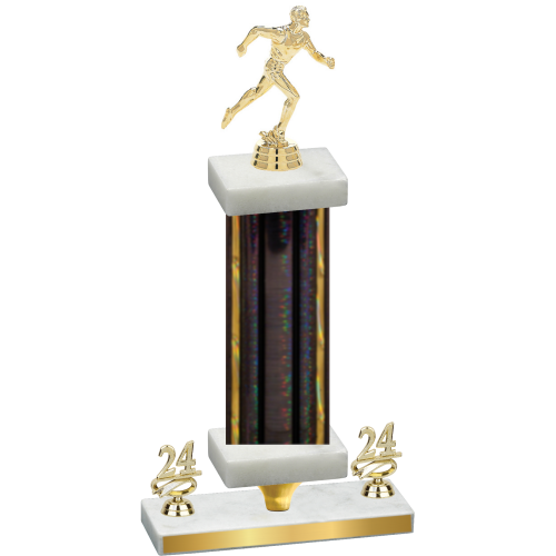 Premium Single Black Glacier Year Running Trophy