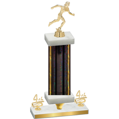 Premium Single Black Glacier Fourth Place Running Trophy