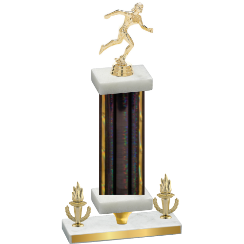 Premium Single Black Glacier Victory Running Trophy
