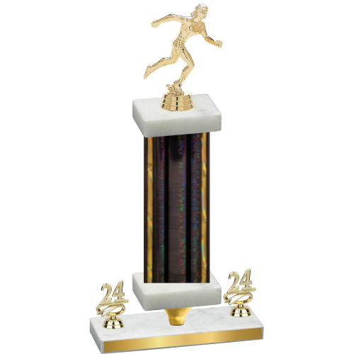 Premium Single Black Glacier Year Running Trophy