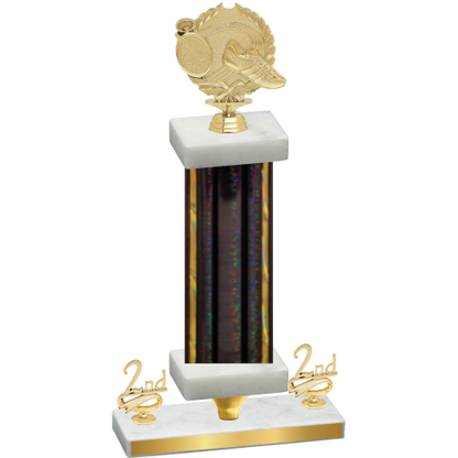 Premium Single Black Glacier Second Place Running Trophy