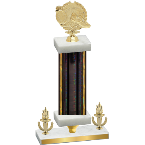 Premium Single Black Glacier Victory Running Trophy
