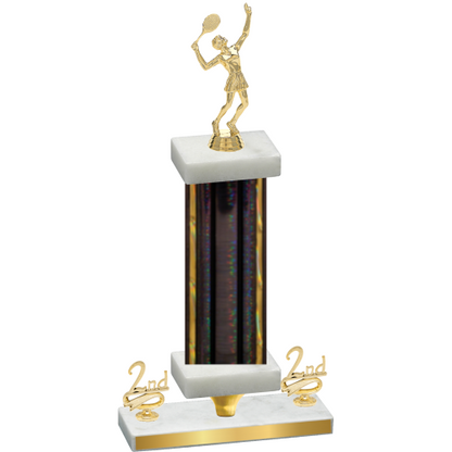 Premium Single Black Glacier Second Place Tennis Trophy