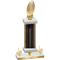 Premium Single Black Glacier First Place Football Trophy