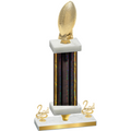 Premium Single Black Glacier Second Place Football Trophy