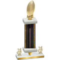 Premium Single Black Glacier Year Football Trophy