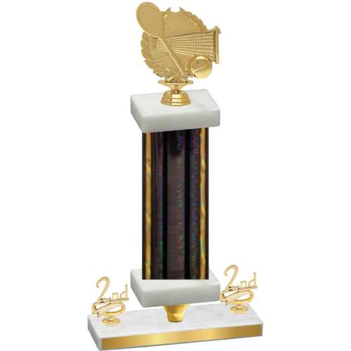 Premium Single Black Glacier Second Place Tennis Trophy