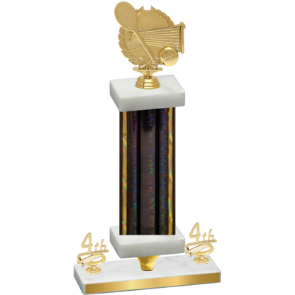 Premium Single Black Glacier Fourth Place Tennis Trophy