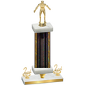 Premium Single Black Glacier Second Place Wrestling Trophy