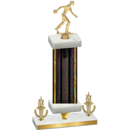 Premium Single Black Glacier Victory Bowling Trophy