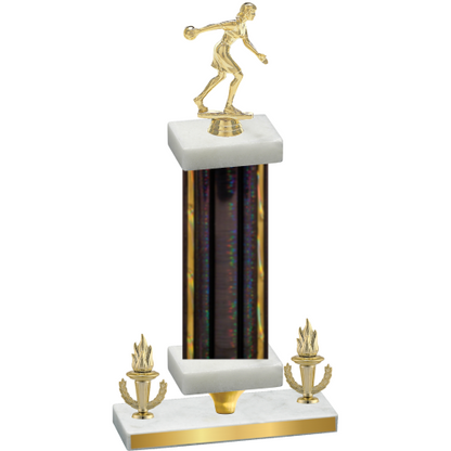Premium Single Black Glacier Victory Bowling Trophy