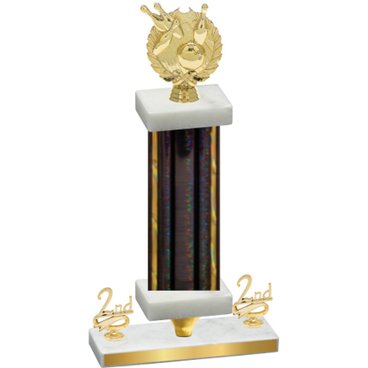 Premium Single Black Glacier Second Place Bowling Trophy