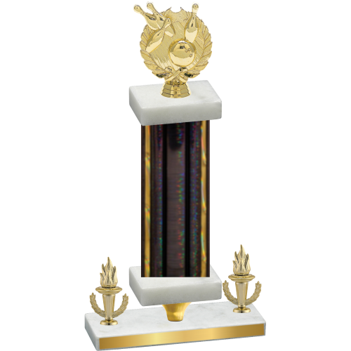 Premium Single Black Glacier Victory Bowling Trophy