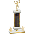 Premium Single Black Glacier Fourth Place Volleyball Trophy