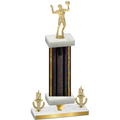 Premium Single Black Glacier Victory Volleyball Trophy