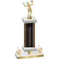 Premium Single Black Glacier First Place Volleyball Trophy