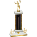 Premium Single Black Glacier Third Place Volleyball Trophy