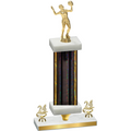 Premium Single Black Glacier Year Volleyball Trophy