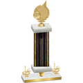 Premium Single Black Glacier First Place Volleyball Trophy