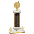 Premium Single Black Glacier Fourth Place Volleyball Trophy