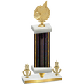 Premium Single Black Glacier Victory Volleyball Trophy