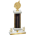 Premium Single Black Glacier Year Volleyball Trophy