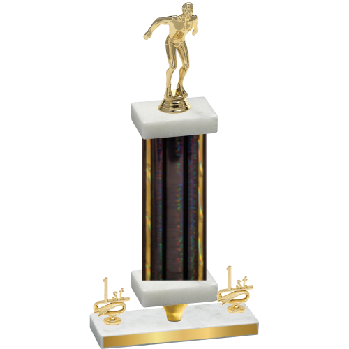 Premium Single Black Glacier First Place Swimming Trophy