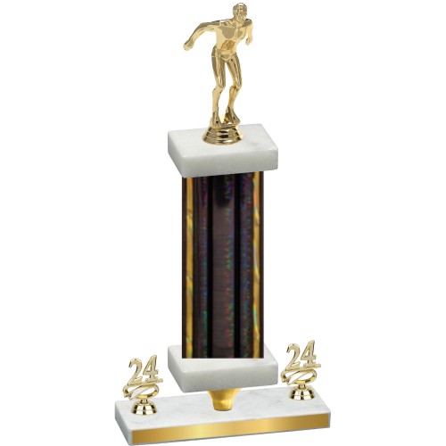 Premium Single Black Glacier Year Swimming Trophy