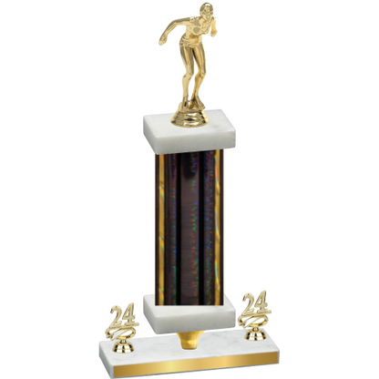 Premium Single Black Glacier Year Tennis Trophy