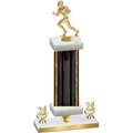 Premium Single Black Glacier Year Football Trophy