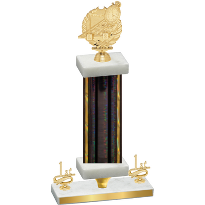 Premium Single Black Glacier First Place Swimming Trophy