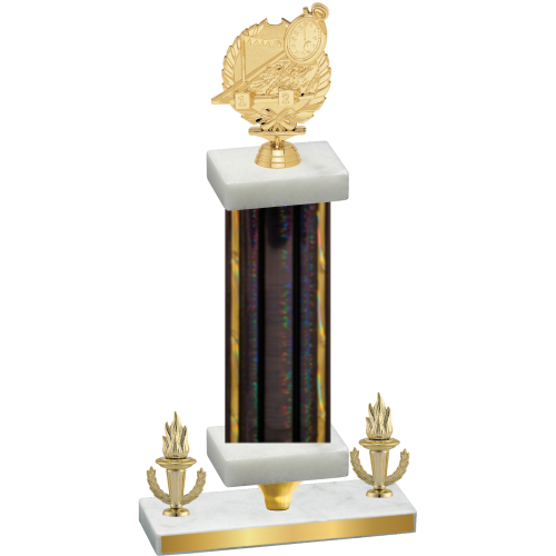 Premium Single Black Glacier Victory Swimming Trophy