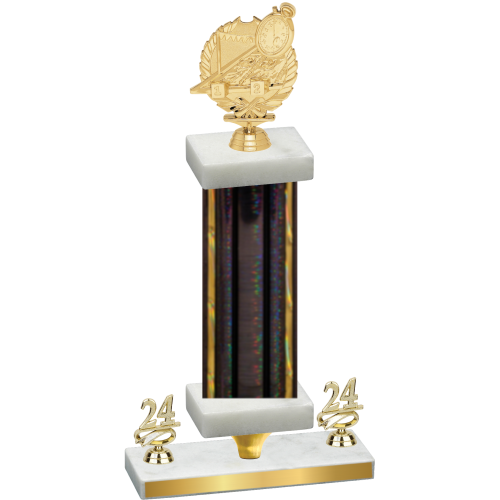 Premium Single Black Glacier Year Swimming Trophy
