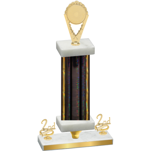 Premium Single Black Glacier Second Place Insert Trophy