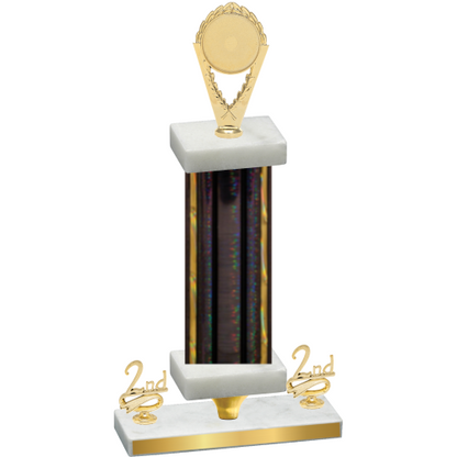 Premium Single Black Glacier Second Place Insert Trophy