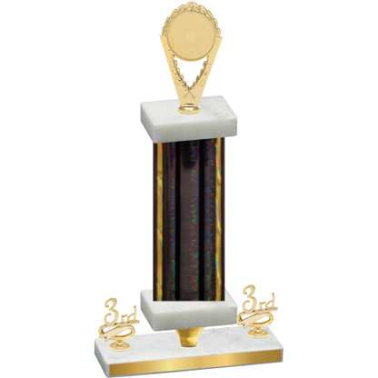 Premium Single Black Glacier Third Place Insert Trophy