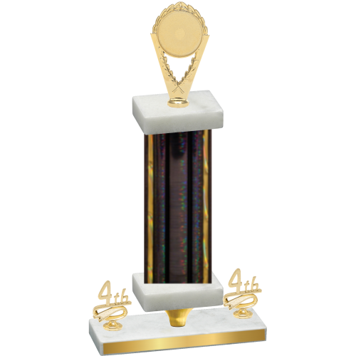 Premium Single Black Glacier Fourth Place Insert Trophy