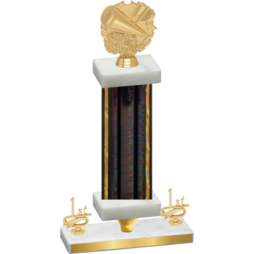 Premium Single Black Glacier First Place Cheerleading Trophy