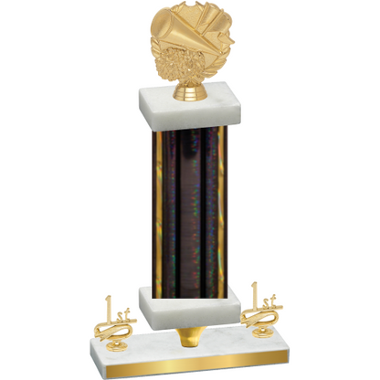Premium Single Black Glacier First Place Cheerleading Trophy